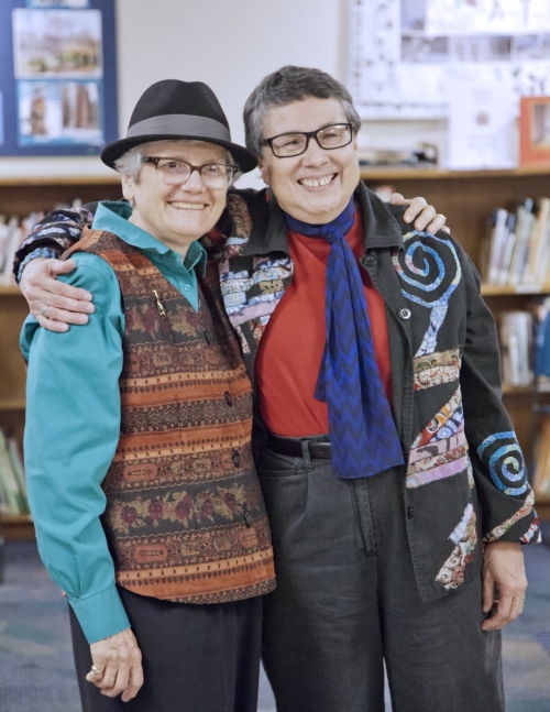 portrait of Arlene Zarembka ’70 and Zuleyma Tang-Martinez